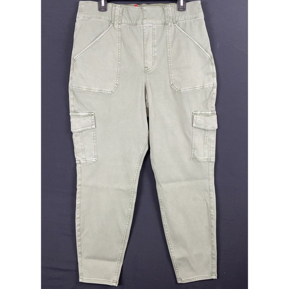 SPANX Pants - Spanx Women Olive Cargo Skinny Pants  2X High Rise Stretch Utility Athleisure